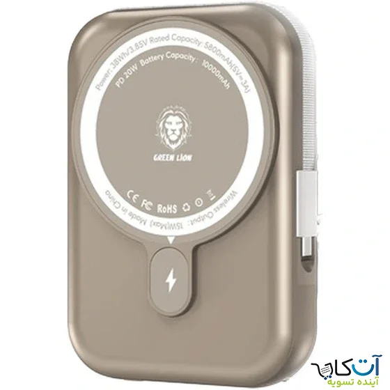 پاوربانک گرین لاین Monaco MagSafe 22.5w ظرفیت 10000 میلی‌آمپر
